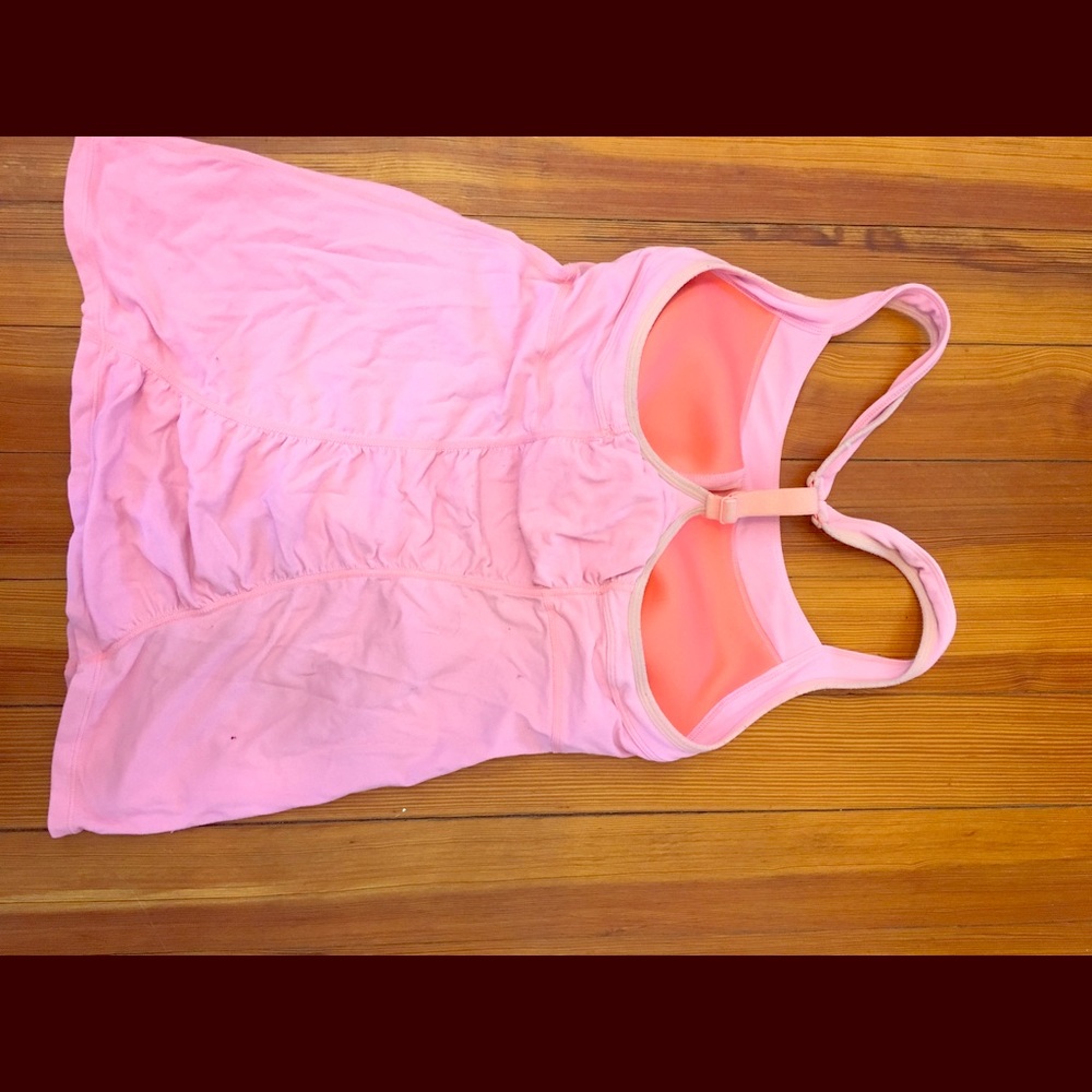 Bright pink, cute Athleta yoga top